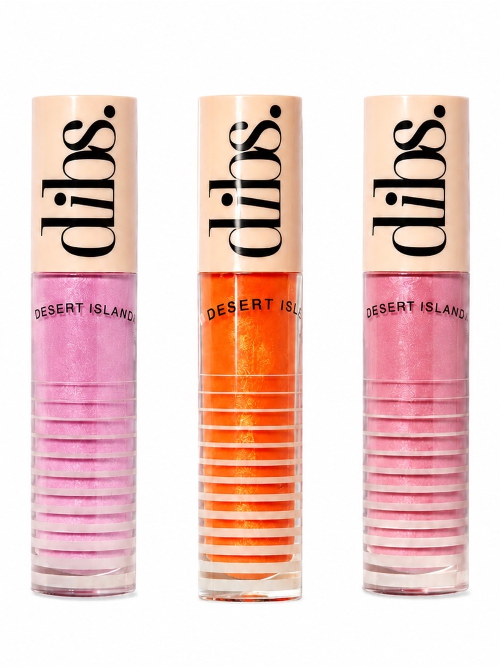 DIBS Glossy Balm • Rock Candy • Orange Crush • Effortless Pink • NEW IN BOX